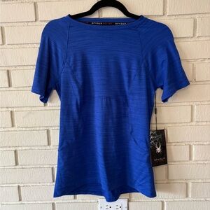 NWT Spyder Women's Blue Short Sleeve Top Size Small